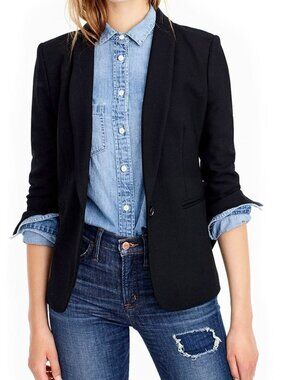 J. CREW parke wool blend blazer in black (sz6)